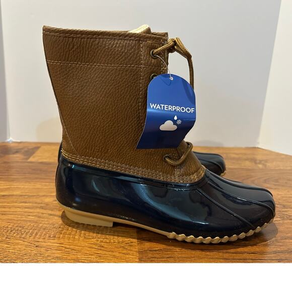 JBU by Jambu Women's Maplewood Duck Boots Blue/Brown Size 9 NWOB Waterproof - Picture 2 of 10